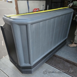Grey & Black Rolling Mobile Portable Banquet Bar